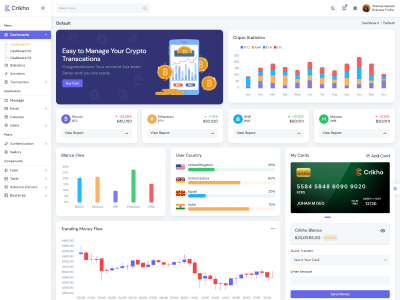 Crikho - Crypto React Admin Template